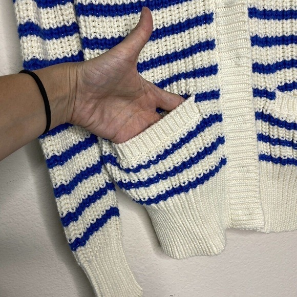 Tommy Hilfiger XS Striped Snap Pocketed Cardigan - Picture 5 of 8